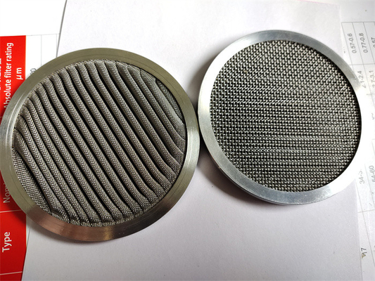 1 Mikron Paslanmaz Çelik Tel Kumaş Diskler Ss 304 Kenarlı Pileli