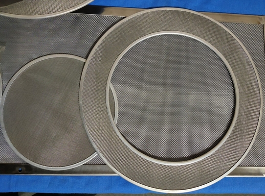 Aisi 316 Paslanmaz Çelik Tel Kumaş Diskler Kenarlı 100 Mikron Filtreleme